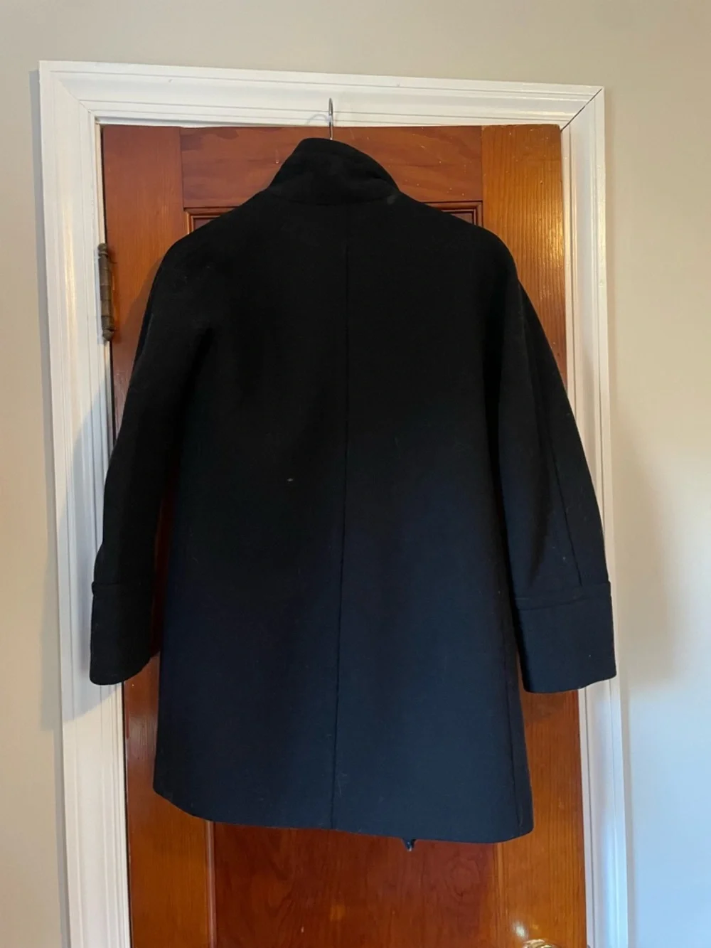 J. Crew Black Wool Peacoat with Zip Closure - Picture 2 of 3